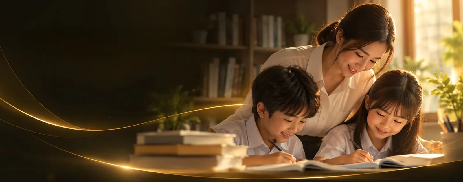 Giáo viên hướng dẫn học sinh vùng cao