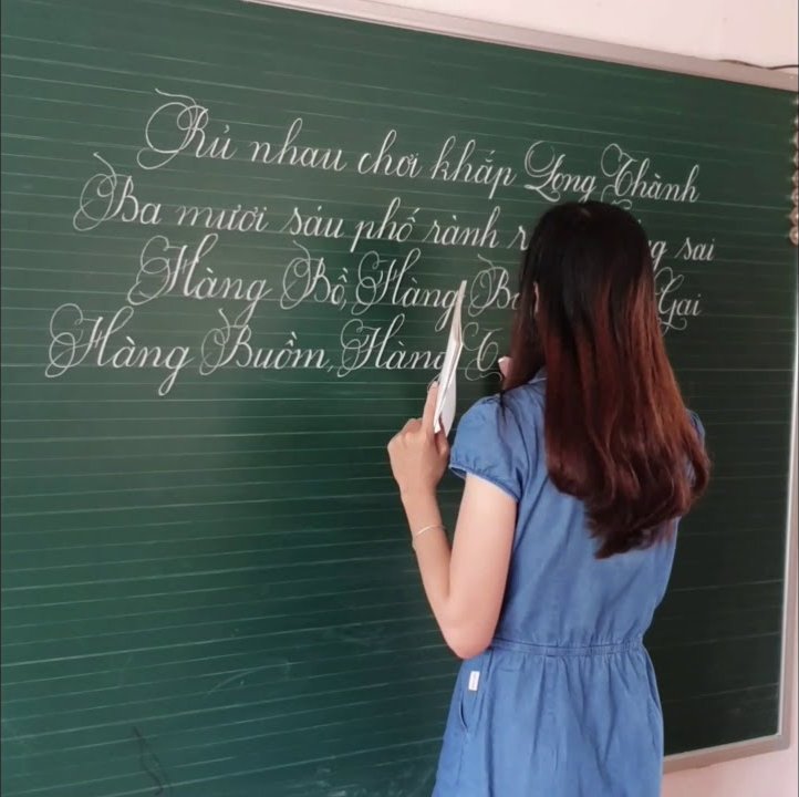 Một buổi hướng dẫn luyện chữ đẹp